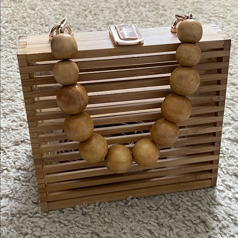 Wooden Beaded Handbag - Picture 1 of 2